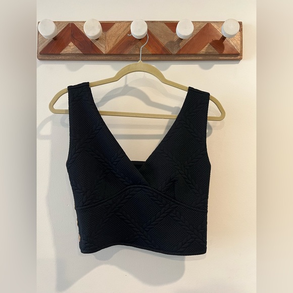 Anthropologie Maeve Button-Side Top XS- black - Picture 4 of 8